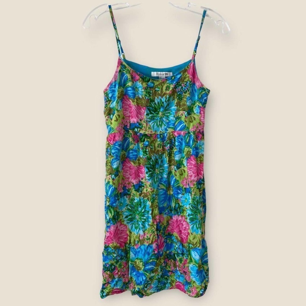 Vintage y2k colorful floral forever 21 mini dress
